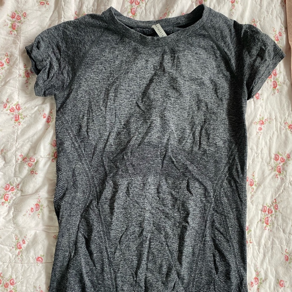 Athleta Charcoal Heathered Tee